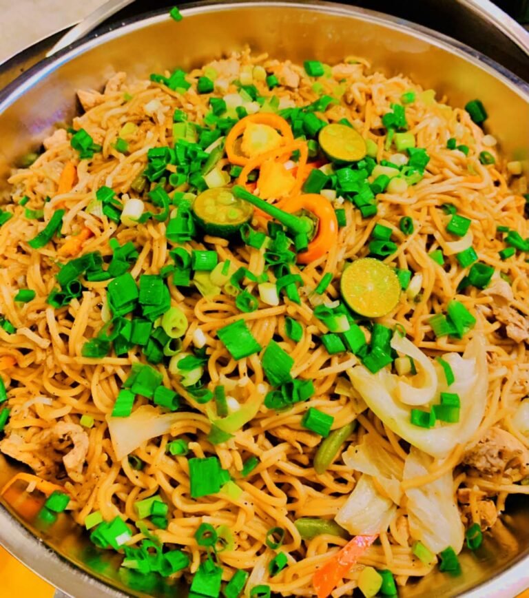 Cafe Esquinita party platter of pancit noodles