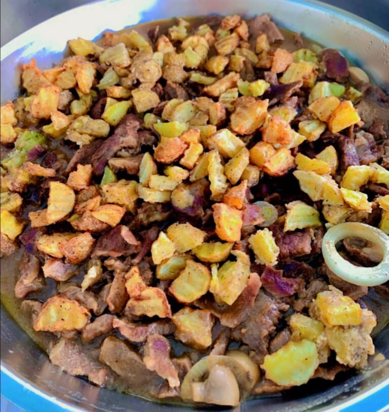 Cafe Esquinita party platter of Roast beef with potato